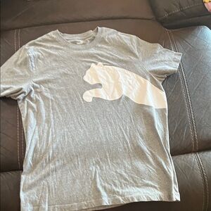 Puma Gray Tee with White Logo